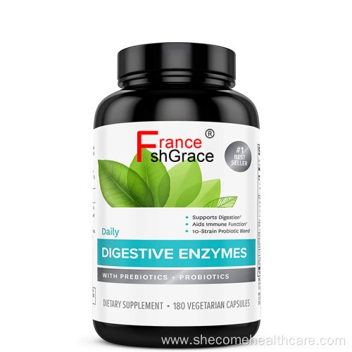 Digestive Capsules Gut Health Multi Enzymes with Probiotics